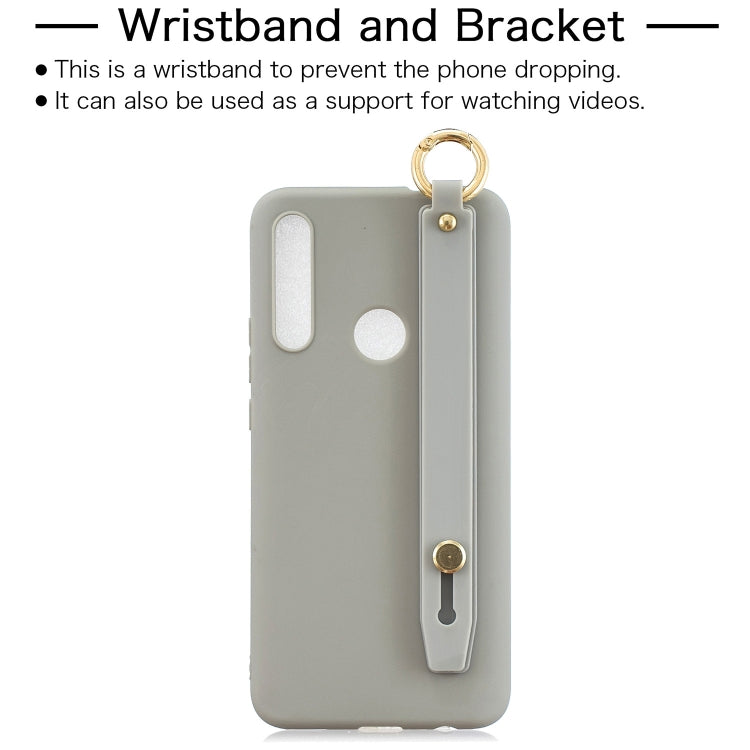 Shockproof Solid Color TPU Case with Wristband For Huawei P Smart Z