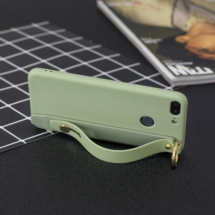 Shockproof Solid Color TPU Case with Wristband For Huawei Honor 9 Lite