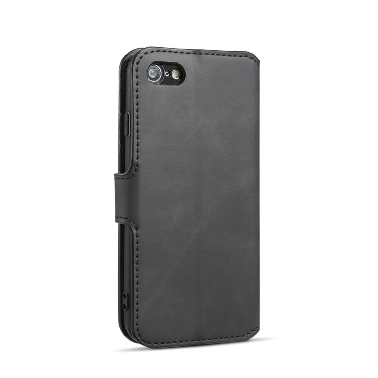 DG.MING Retro Oil Side Horizontal Flip Case with Holder & Card Slots & Wallet for iPhone 7 / 8