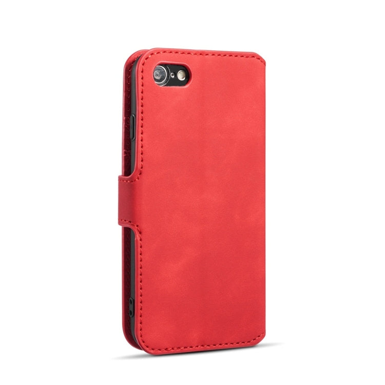 DG.MING Retro Oil Side Horizontal Flip Case with Holder & Card Slots & Wallet for iPhone 7 / 8