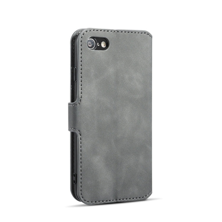 DG.MING Retro Oil Side Horizontal Flip Case with Holder & Card Slots & Wallet for iPhone 7 / 8