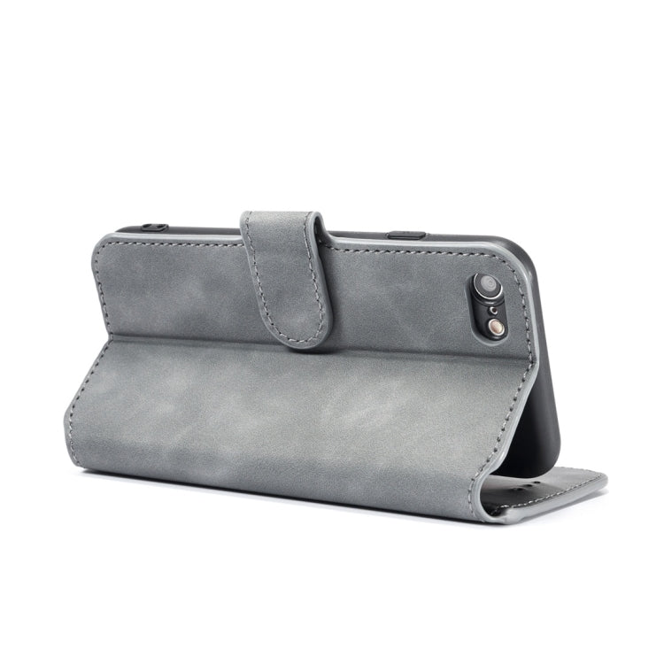 DG.MING Retro Oil Side Horizontal Flip Case with Holder & Card Slots & Wallet for iPhone 7 / 8