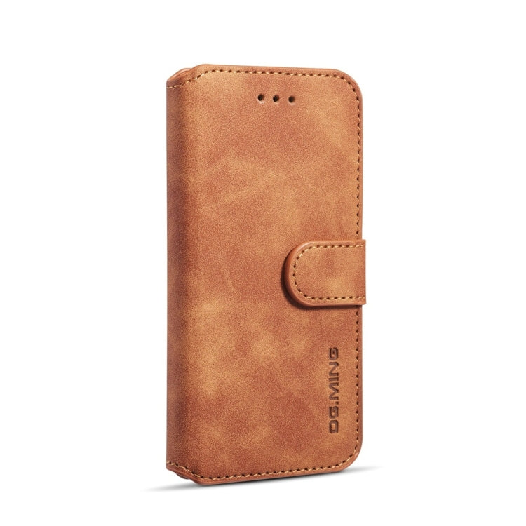 DG.MING Retro Oil Side Horizontal Flip Case with Holder & Card Slots & Wallet for iPhone 7 / 8