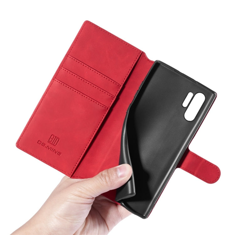 DG.MING Retro Oil Side Horizontal Flip Case with Holder & Card Slots & Wallet for Galaxy Note 10