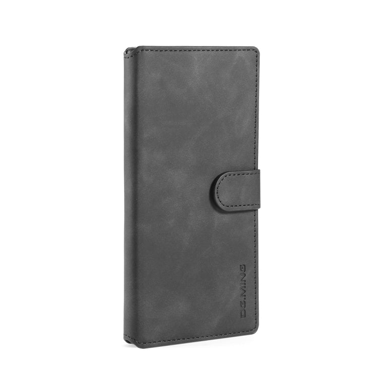 DG.MING Retro Oil Side Horizontal Flip Case with Holder & Card Slots & Wallet for Galaxy Note 10+