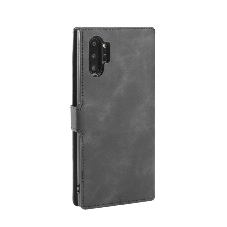 DG.MING Retro Oil Side Horizontal Flip Case with Holder & Card Slots & Wallet for Galaxy Note 10+