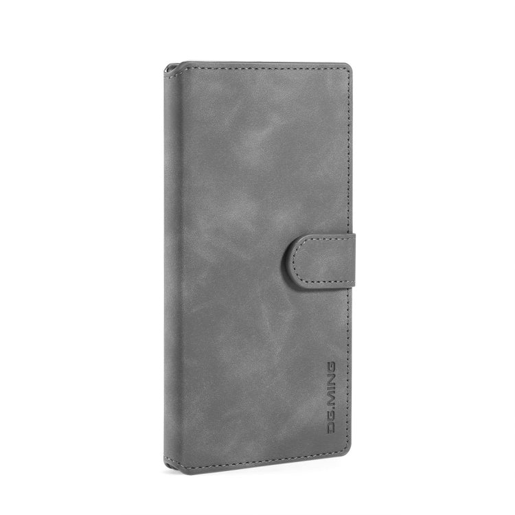 DG.MING Retro Oil Side Horizontal Flip Case with Holder & Card Slots & Wallet for Galaxy Note 10+