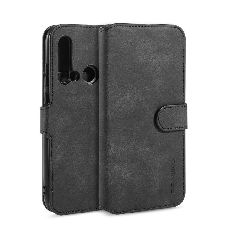 DG.MING Retro Oil Side Horizontal Flip Case with Holder & Card Slots & Wallet for Huawei P20 Lite 2019 / Nova 5i