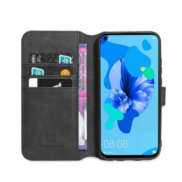 DG.MING Retro Oil Side Horizontal Flip Case with Holder & Card Slots & Wallet for Huawei P20 Lite 2019 / Nova 5i