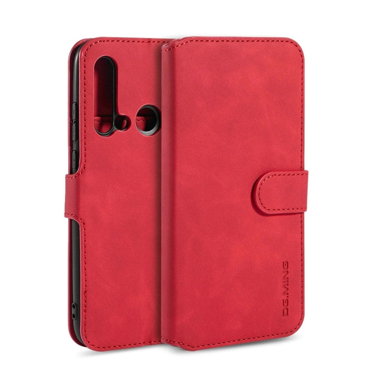 DG.MING Retro Oil Side Horizontal Flip Case with Holder & Card Slots & Wallet for Huawei P20 Lite 2019 / Nova 5i