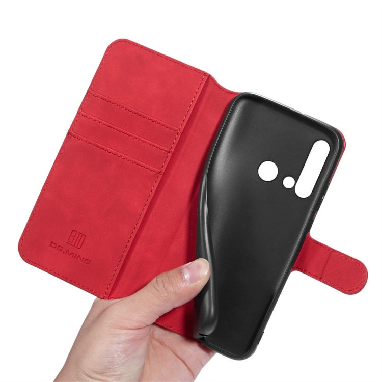 DG.MING Retro Oil Side Horizontal Flip Case with Holder & Card Slots & Wallet for Huawei P20 Lite 2019 / Nova 5i