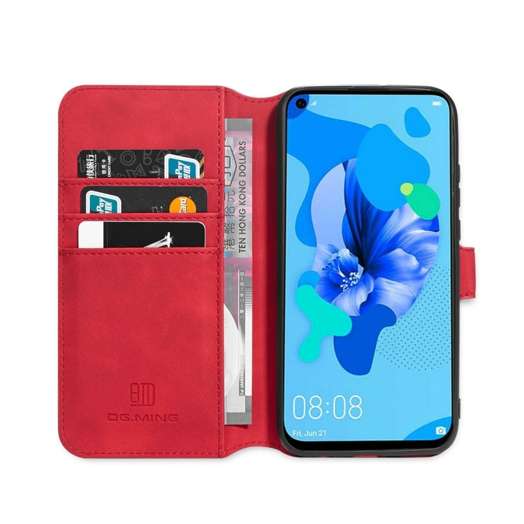 DG.MING Retro Oil Side Horizontal Flip Case with Holder & Card Slots & Wallet for Huawei P20 Lite 2019 / Nova 5i