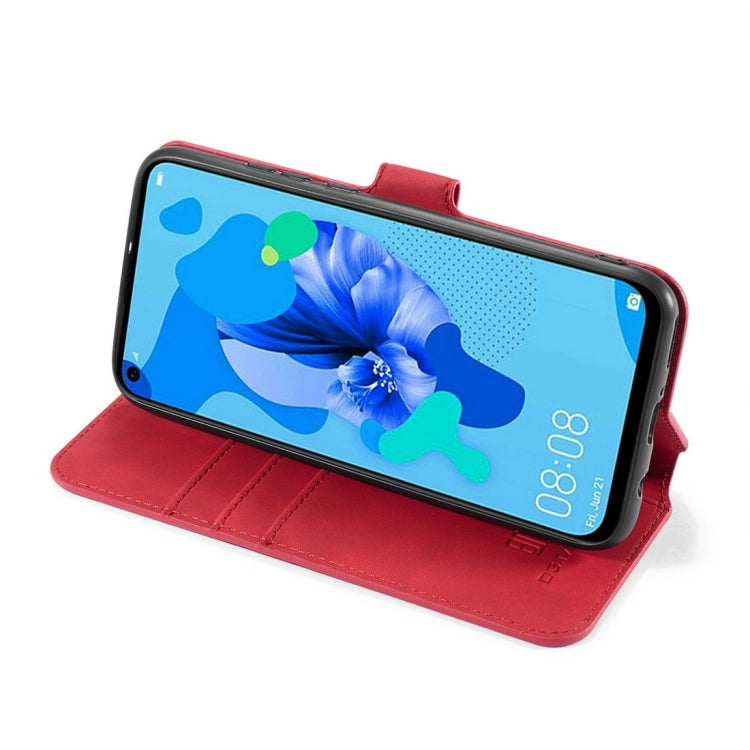 DG.MING Retro Oil Side Horizontal Flip Case with Holder & Card Slots & Wallet for Huawei P20 Lite 2019 / Nova 5i