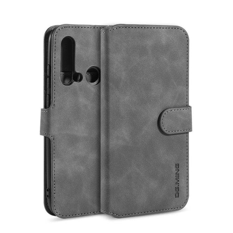DG.MING Retro Oil Side Horizontal Flip Case with Holder & Card Slots & Wallet for Huawei P20 Lite 2019 / Nova 5i