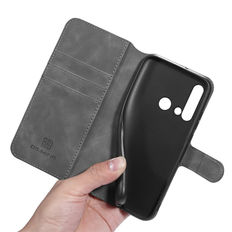 DG.MING Retro Oil Side Horizontal Flip Case with Holder & Card Slots & Wallet for Huawei P20 Lite 2019 / Nova 5i