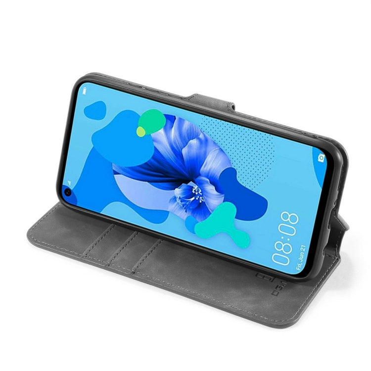 DG.MING Retro Oil Side Horizontal Flip Case with Holder & Card Slots & Wallet for Huawei P20 Lite 2019 / Nova 5i