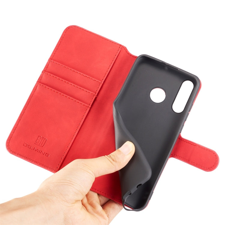 DG.MING Retro Oil Side Horizontal Flip Case with Holder & Card Slots & Wallet for Huawei P30 Lite