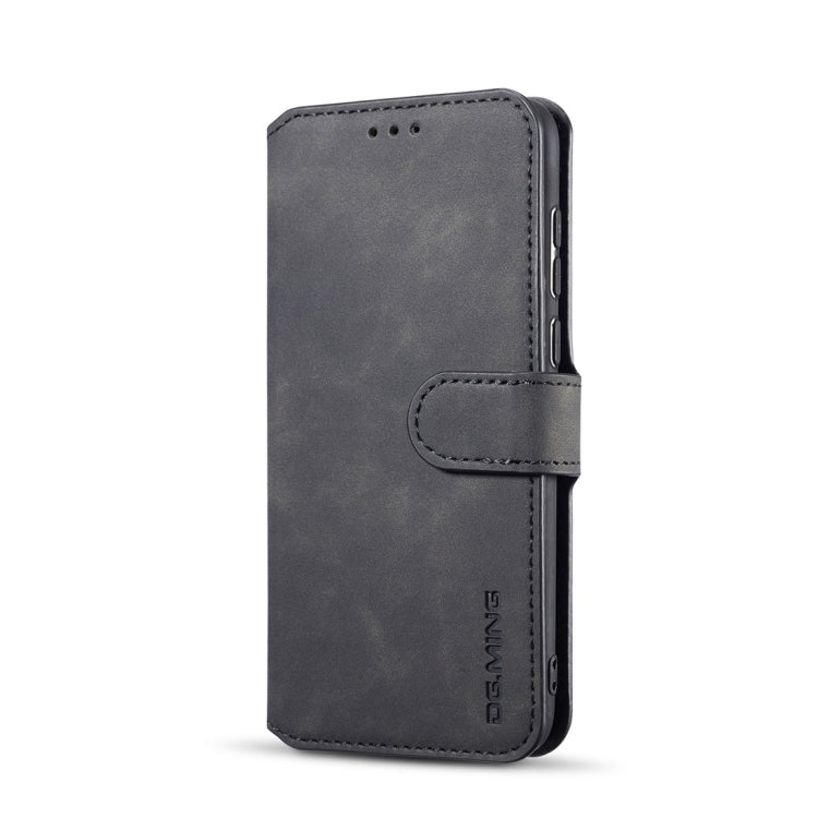 DG.MING Retro Oil Side Horizontal Flip Case with Holder & Card Slots & Wallet for Huawei P Smart / Enjoy 7S