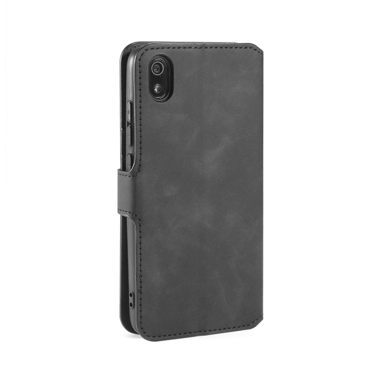 DG.MING Retro Oil Side Horizontal Flip Case with Holder & Card Slots & Wallet for Xiaomi Redmi 7A