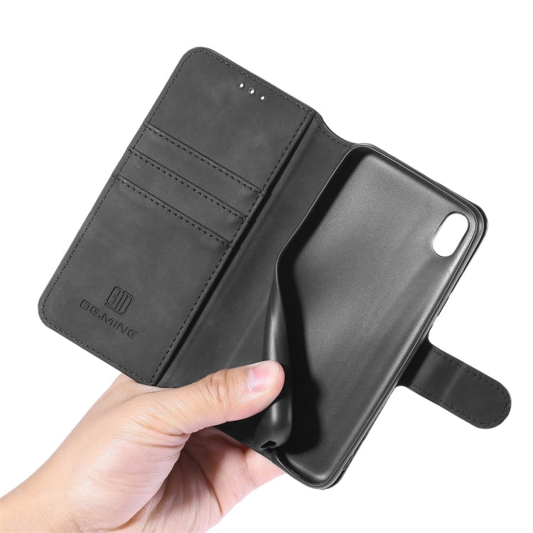 DG.MING Retro Oil Side Horizontal Flip Case with Holder & Card Slots & Wallet for Xiaomi Redmi 7A