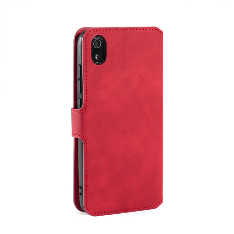 DG.MING Retro Oil Side Horizontal Flip Case with Holder & Card Slots & Wallet for Xiaomi Redmi 7A