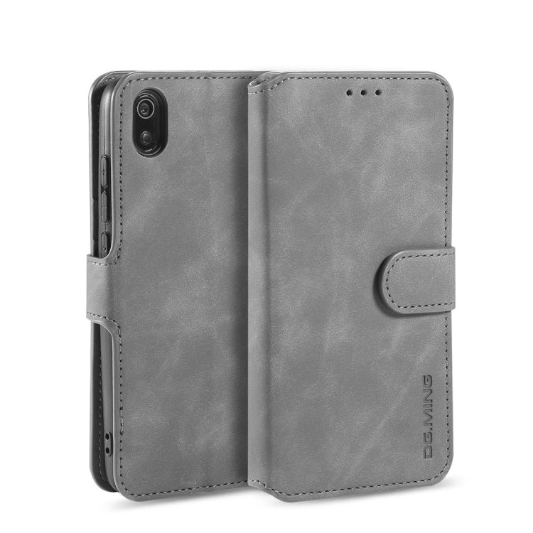 DG.MING Retro Oil Side Horizontal Flip Case with Holder & Card Slots & Wallet for Xiaomi Redmi 7A