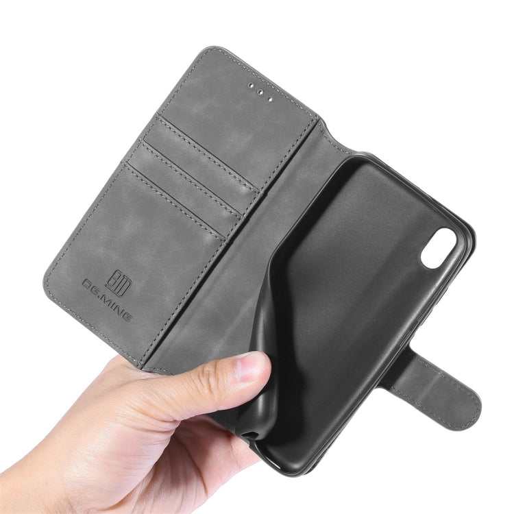 DG.MING Retro Oil Side Horizontal Flip Case with Holder & Card Slots & Wallet for Xiaomi Redmi 7A