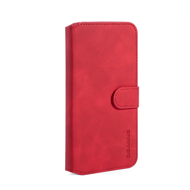DG.MING Retro Oil Side Horizontal Flip Case with Holder & Card Slots & Wallet for Huawei Honor 20