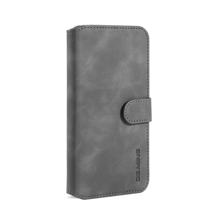 DG.MING Retro Oil Side Horizontal Flip Case with Holder & Card Slots & Wallet for Huawei Honor 20