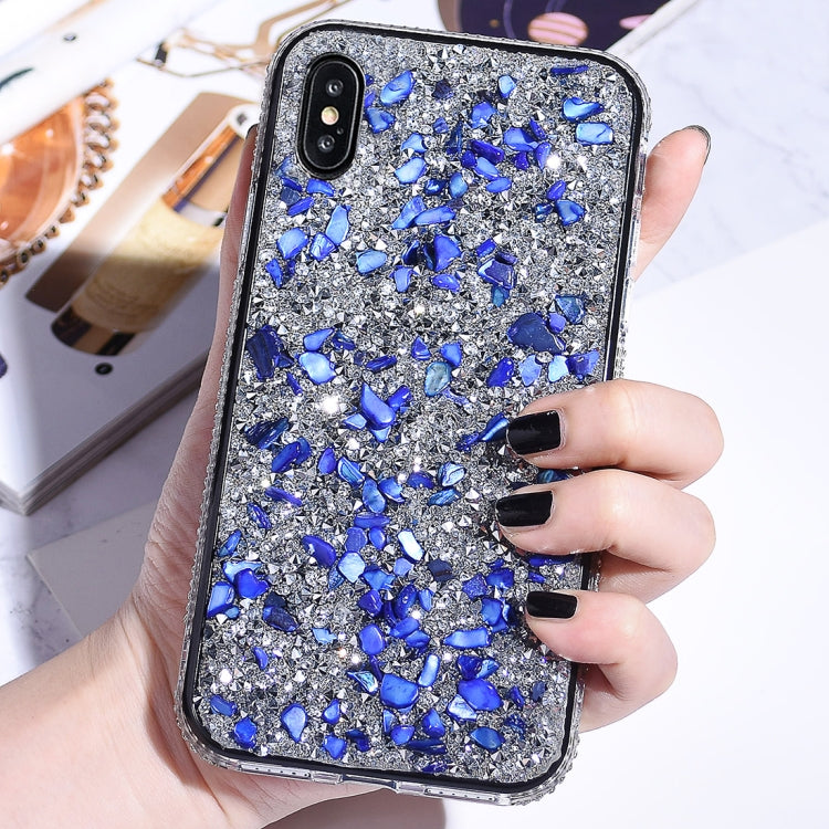 For iPhone X / XS TPU + Epoxy Rain Flower Pebbles Mobile Phone Protective Case
