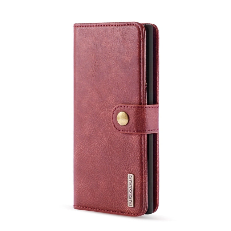 DG.MING Crazy Horse Texture Flip Detachable Magnetic Leather Case with Holder & Card Slots & Wallet for