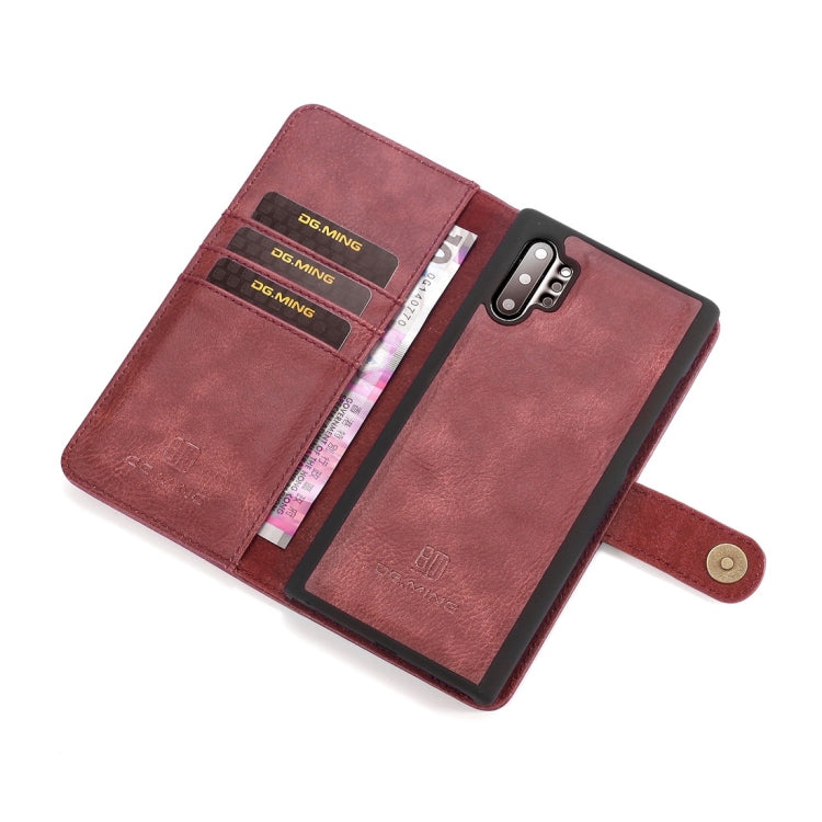 DG.MING Crazy Horse Texture Flip Detachable Magnetic Leather Case with Holder & Card Slots & Wallet for