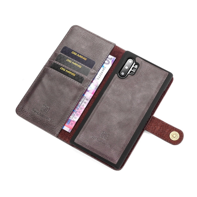 DG.MING Crazy Horse Texture Flip Detachable Magnetic Leather Case with Holder & Card Slots & Wallet for