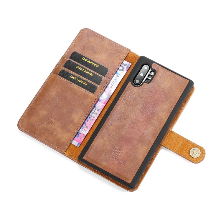 DG.MING Crazy Horse Texture Flip Detachable Magnetic Leather Case with Holder & Card Slots & Wallet for