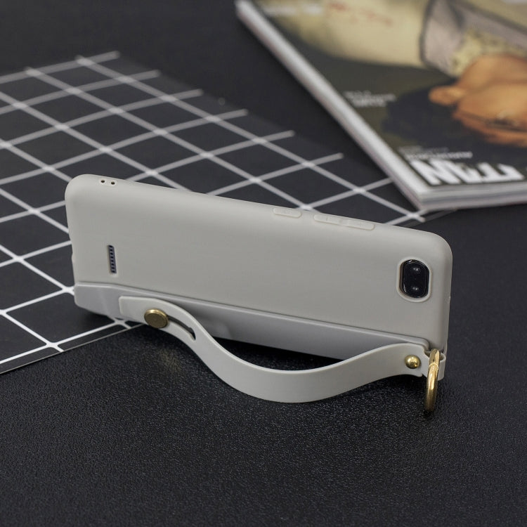 Shockproof Solid Color TPU Case with Wristband For Xiaomi Redmi 6A