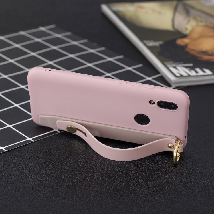 Shockproof Solid Color TPU Case with Wristband For Xiaomi Redmi 7