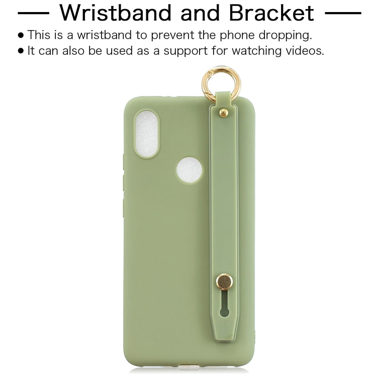 Shockproof Solid Color TPU Case with Wristband For Xiaomi Redmi S2