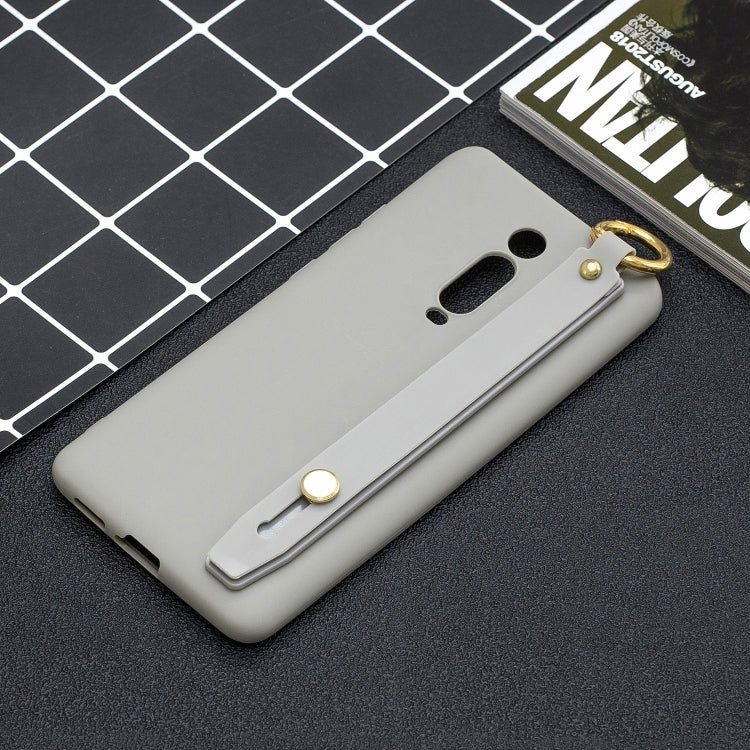 Shockproof Solid Color TPU Case with Wristband For Xiaomi Mi 9T Pro / Redmi K20 Pro / Mi 9T / Redmi K20