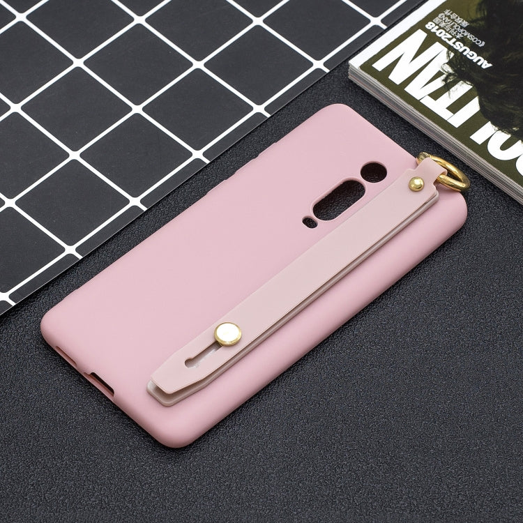 Shockproof Solid Color TPU Case with Wristband For Xiaomi Mi 9T Pro / Redmi K20 Pro / Mi 9T / Redmi K20