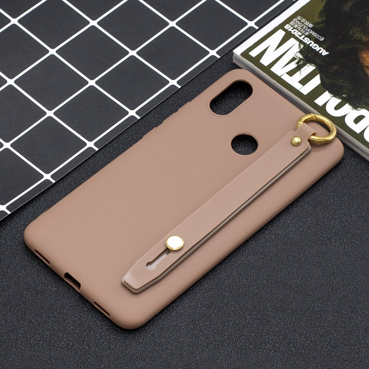 Shockproof Solid Color TPU Case with Wristband For Xiaomi Mi Max 3