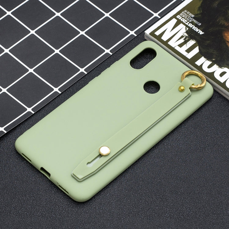 Shockproof Solid Color TPU Case with Wristband For Xiaomi Mi Max 3