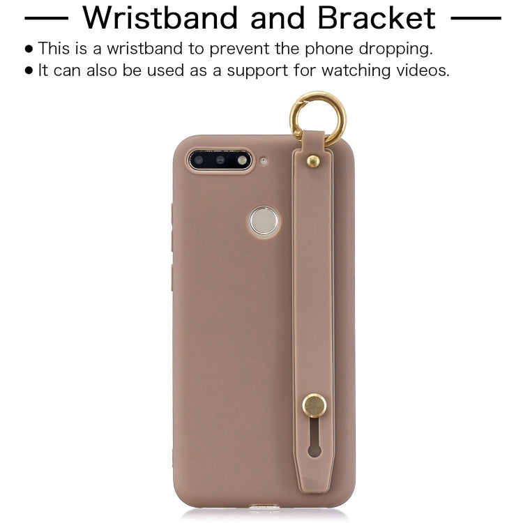 Shockproof Solid Color TPU Case with Wristband For Xiaomi Redmi 7A