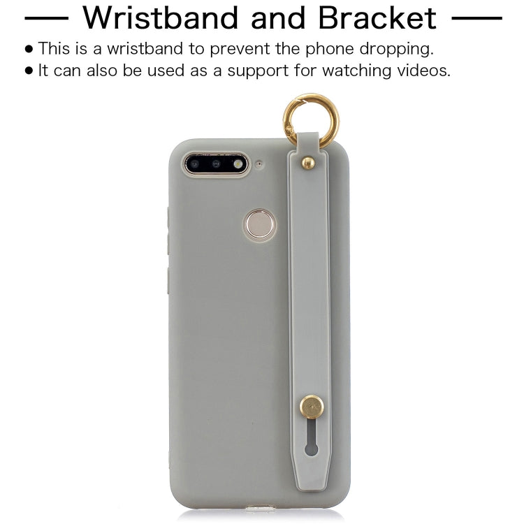 Shockproof Solid Color TPU Case with Wristband For Xiaomi Redmi 7A