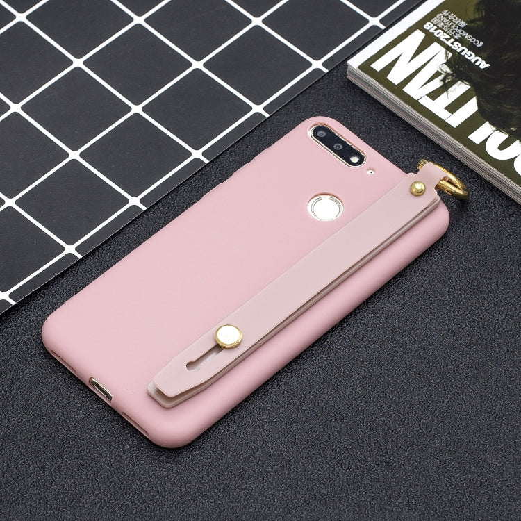 Shockproof Solid Color TPU Case with Wristband For Xiaomi Redmi 7A