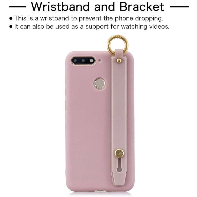 Shockproof Solid Color TPU Case with Wristband For Xiaomi Redmi 7A