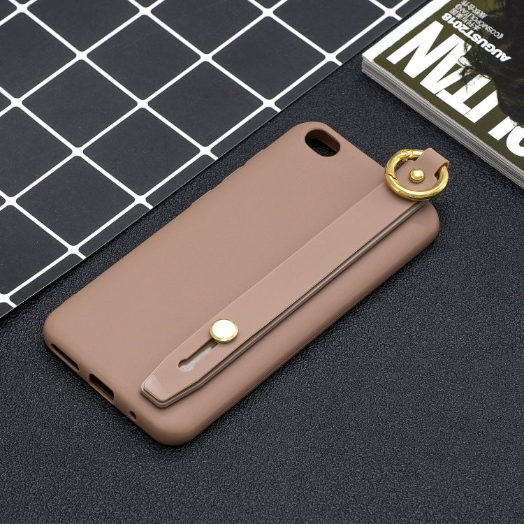 Shockproof Solid Color TPU Case with Wristband For Xiaomi Redmi Go