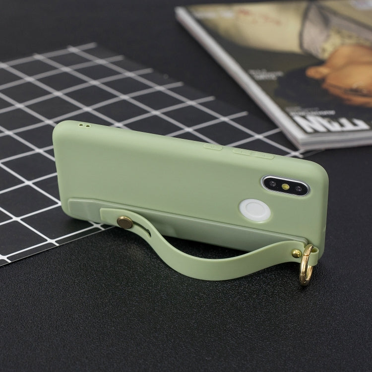 Shockproof Solid Color TPU Case with Wristband For Xiaomi Mi 8