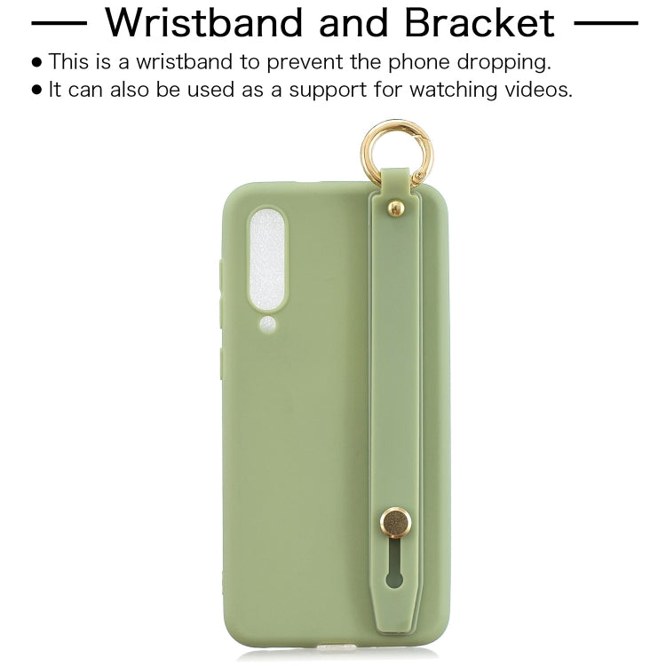 Shockproof Solid Color TPU Case with Wristband For Xiaomi Mi 9