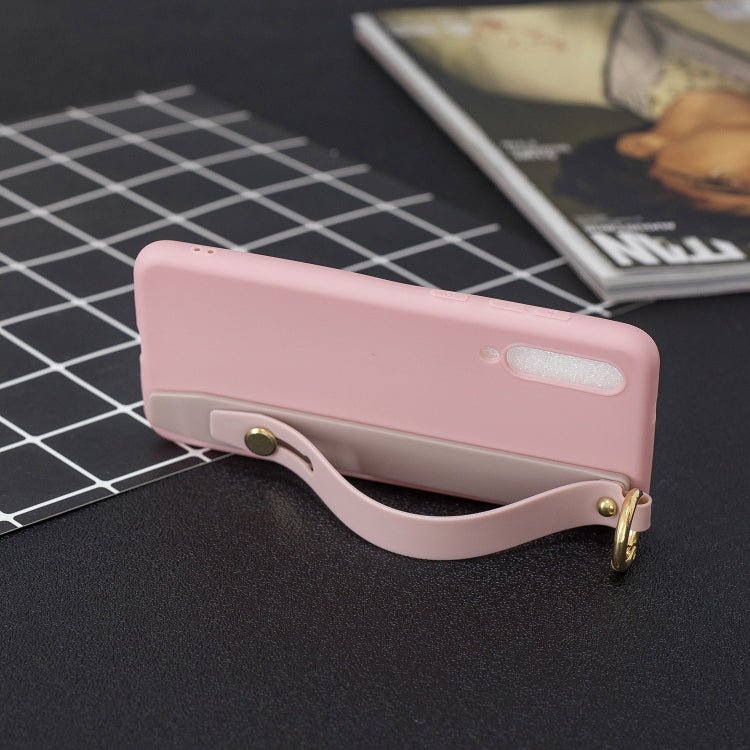 Shockproof Solid Color TPU Case with Wristband For Xiaomi Mi 9