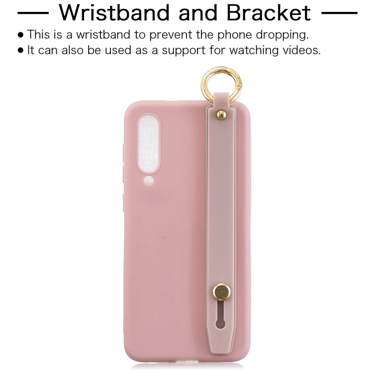 Shockproof Solid Color TPU Case with Wristband For Xiaomi Mi 9